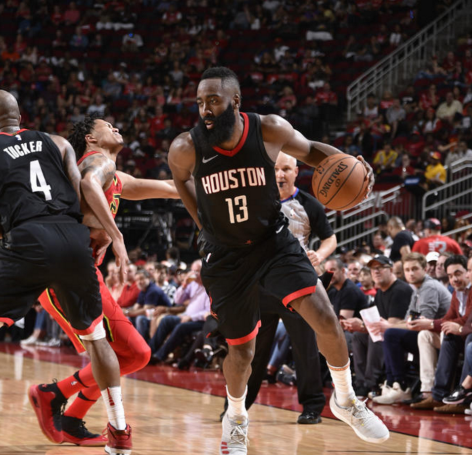 火箭豪取四连胜，哈登再砍分莱克