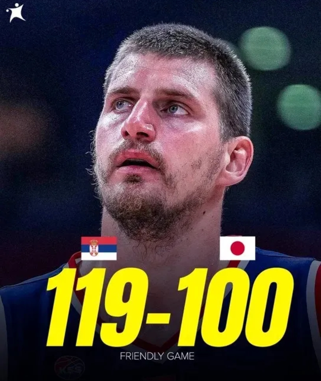 关于塞尔维亚男篮强势奇才，波尔津吉斯统治全场的信息